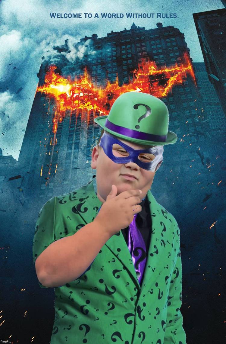 O Rizzler como o Riddler em um pôster do Batman Movie