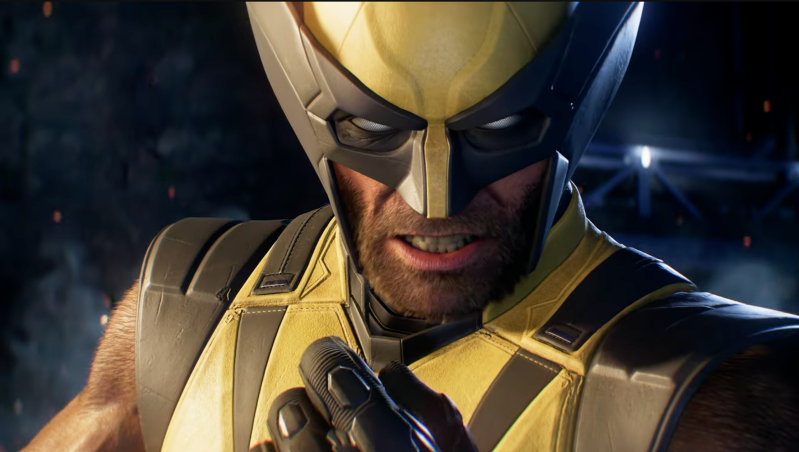 Close Up of Wolverine no próximo jogo Insomniac.