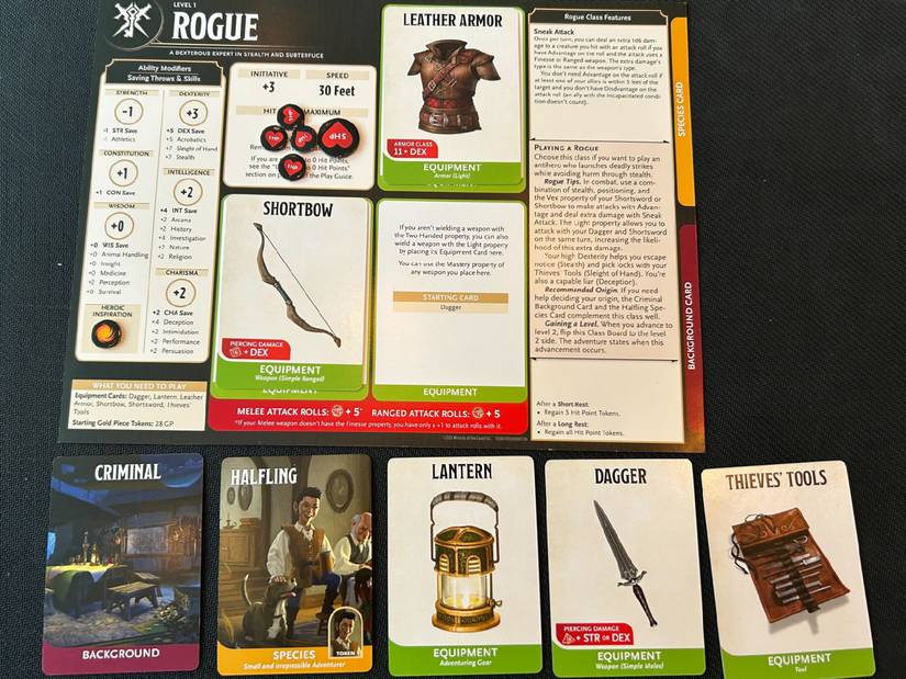 Personagem ladino de LVL 3 de Heroes of the Borderlands-1