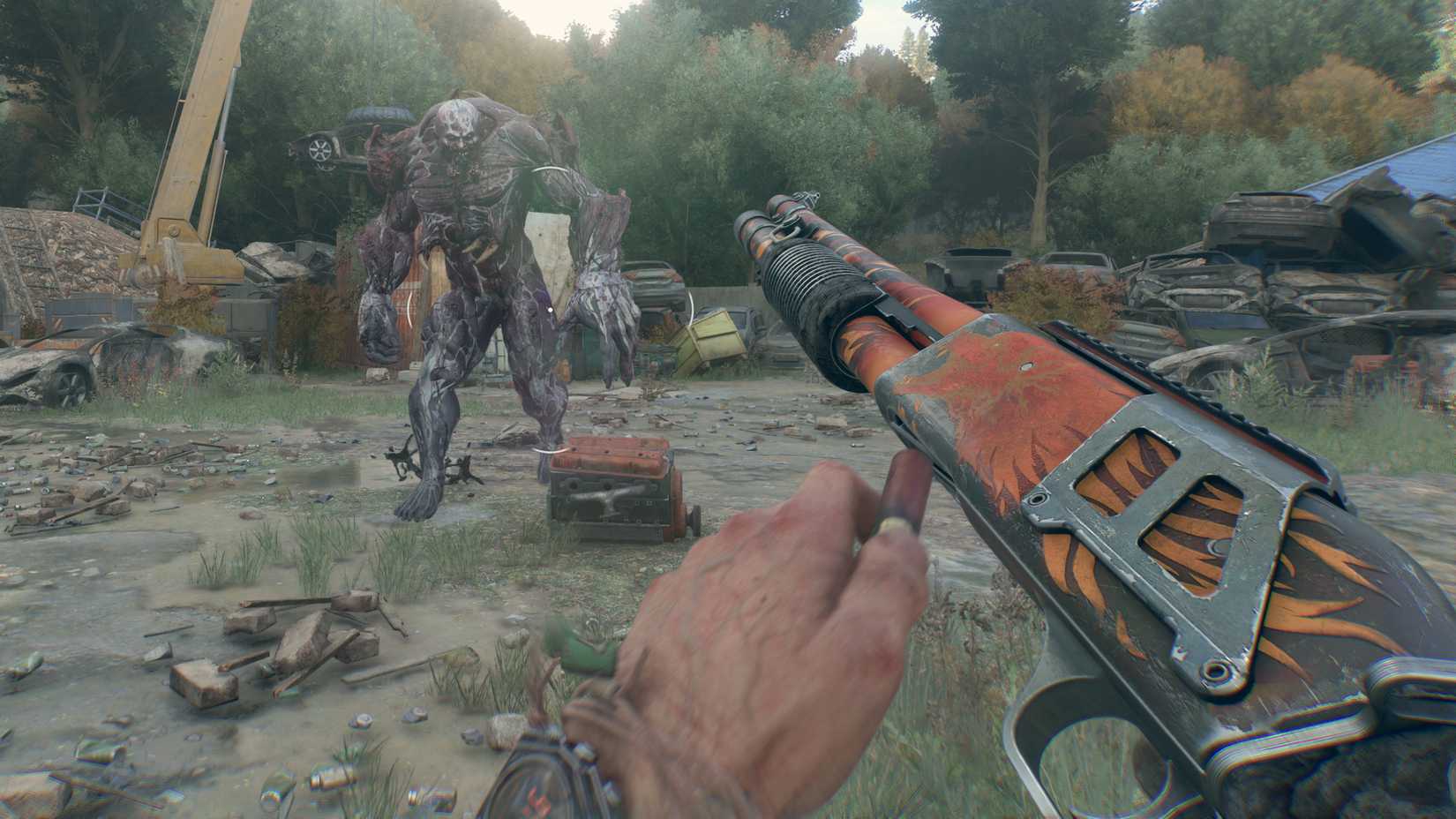 Um chefe de zumbi em luz moribunda: a besta.