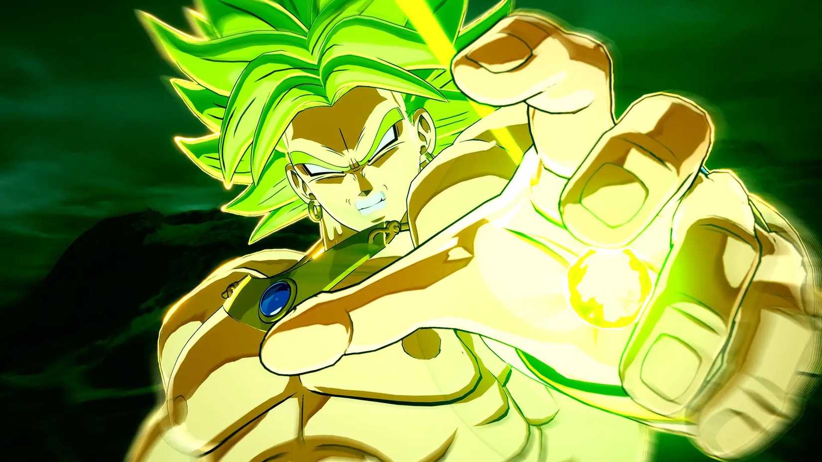 Broly (Z), Lendário Super Saiyan preparando uma explosão em Dragon Ball Sparking Zero.
