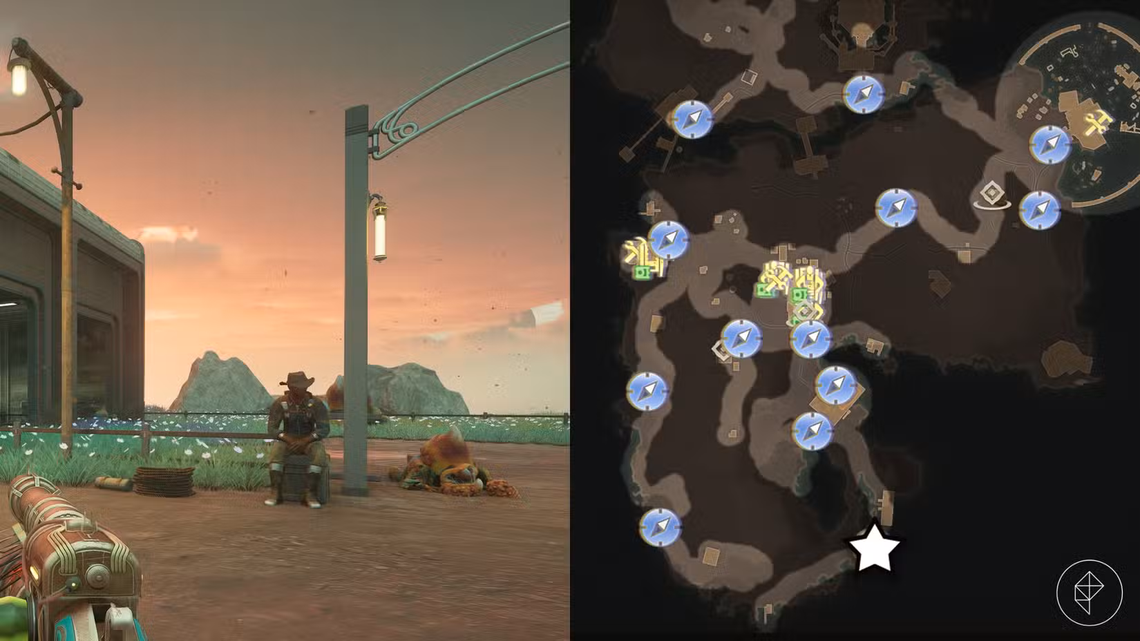 Um local para animais de estimação em The Outer Worlds 2.