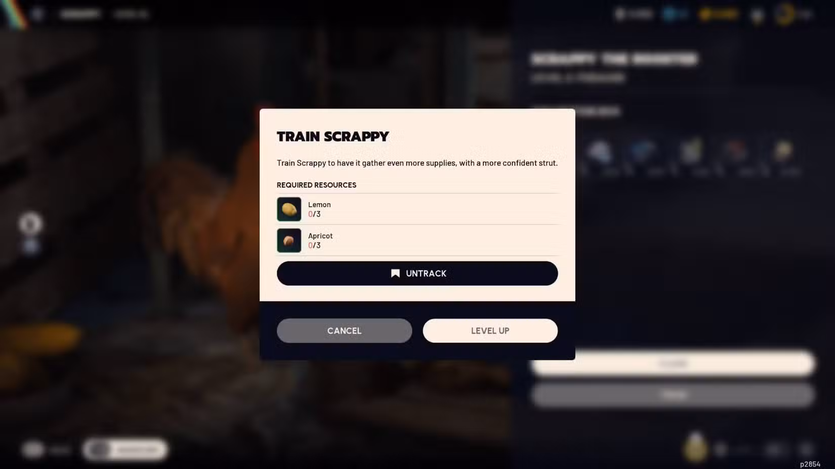 A janela pop-up no Arc Raiders ao atualizar o Scrappy para o nível três.