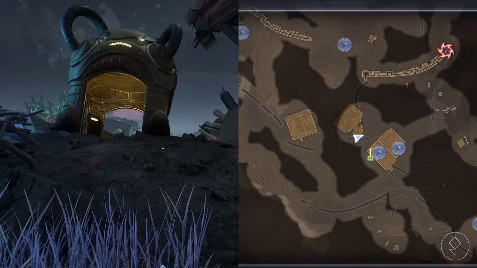 Localização da bobina de compressão Alexandra Station em Outer Worlds 2