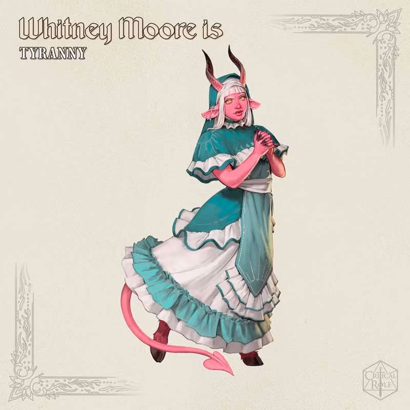 Arte chave de Tyranny, interpretada por Whitney Moore, para a Campanha 4 de Critical Role