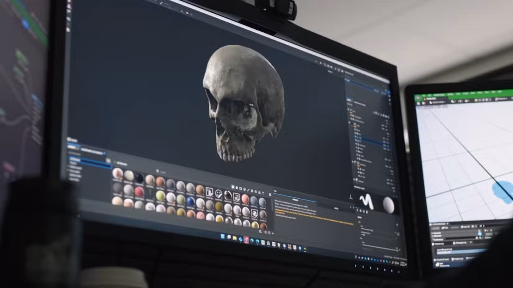 Uma caveira Halo em uma tela de computador em Halo Campaign Evolved