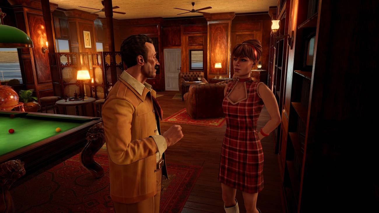 Poirot entrevistando um sujeito em Morte no Nilo