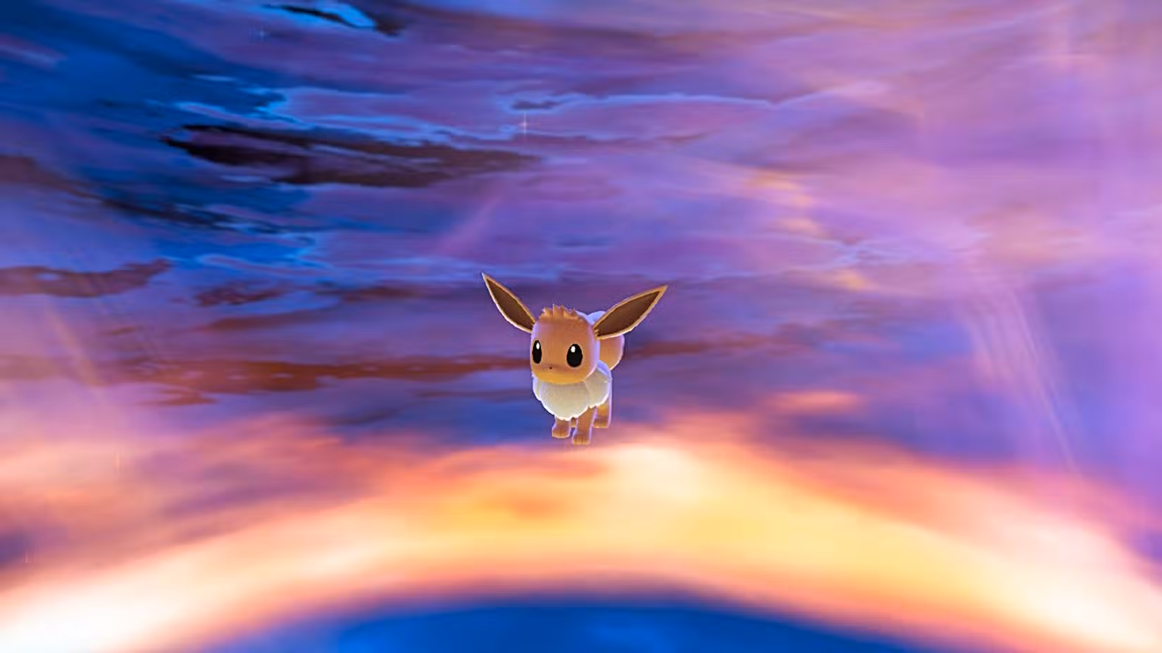 Tela de evolução de Eevee em Pokémon Legends ZA