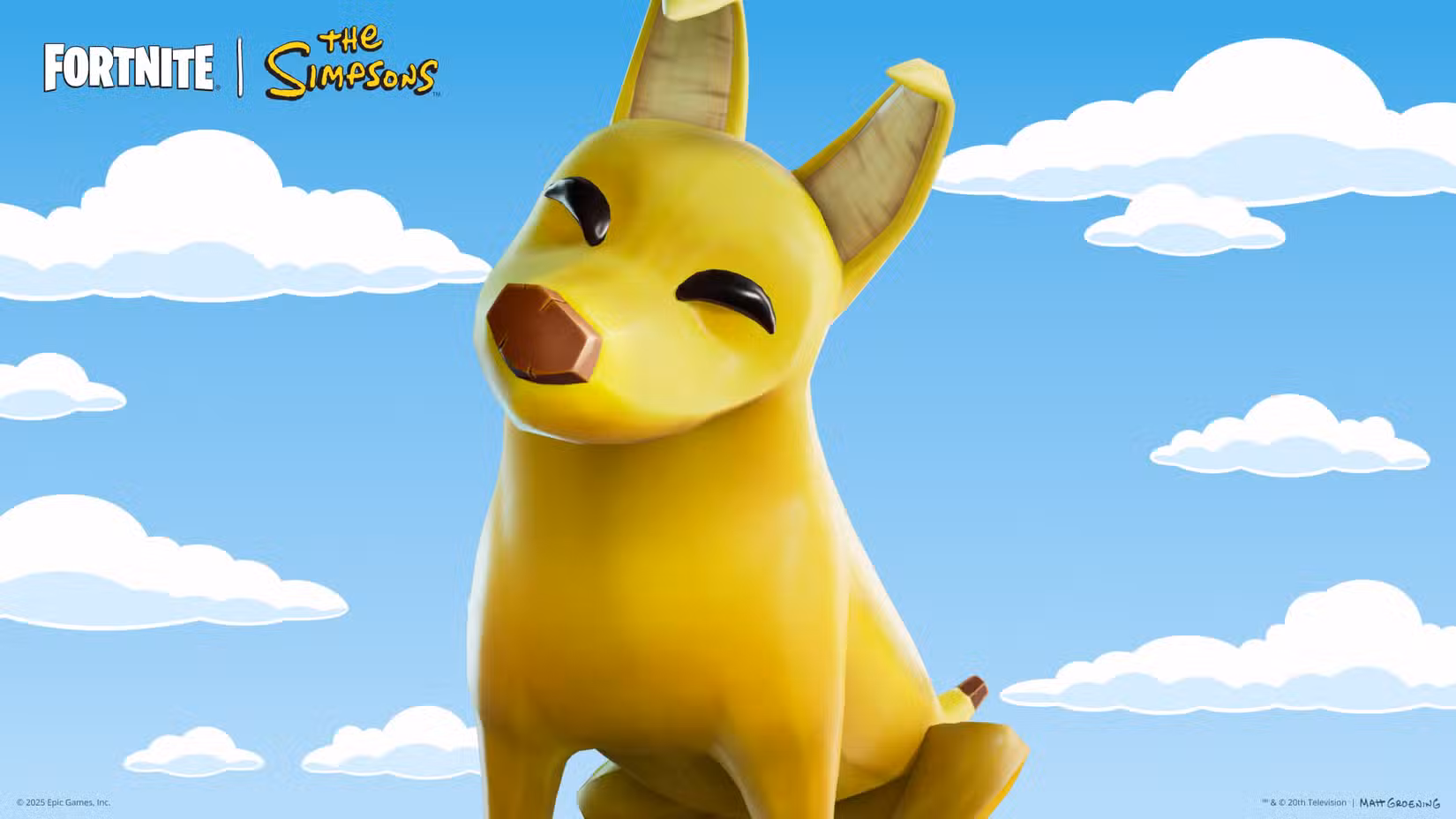 Peels, um cachorro com casca de banana, de Fortnite.