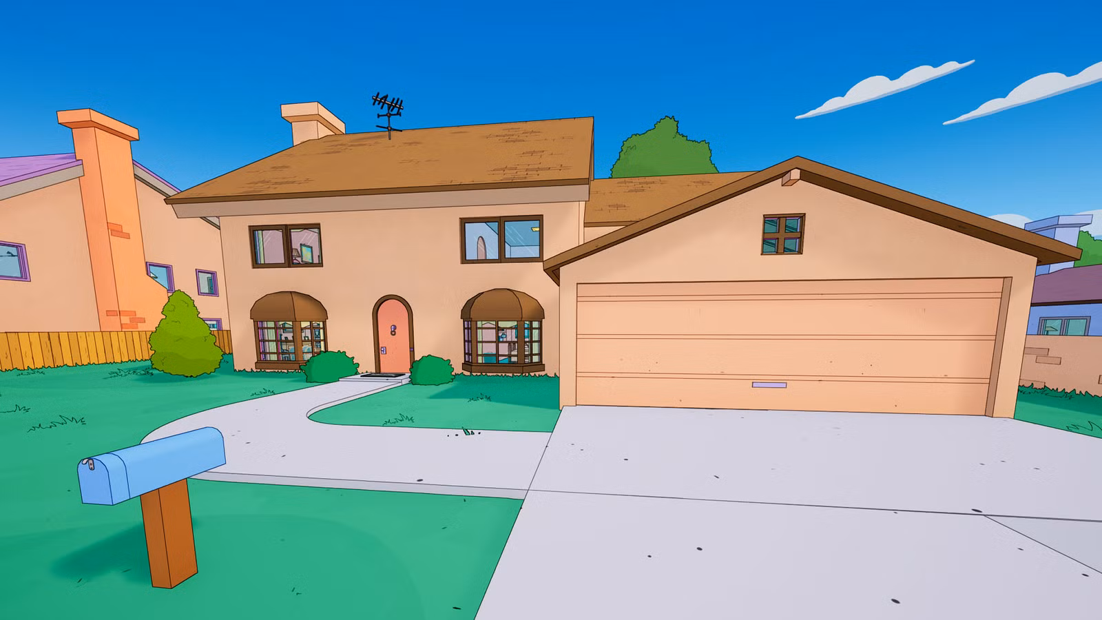 A casa dos Simpsons como aparece em Fortnite.