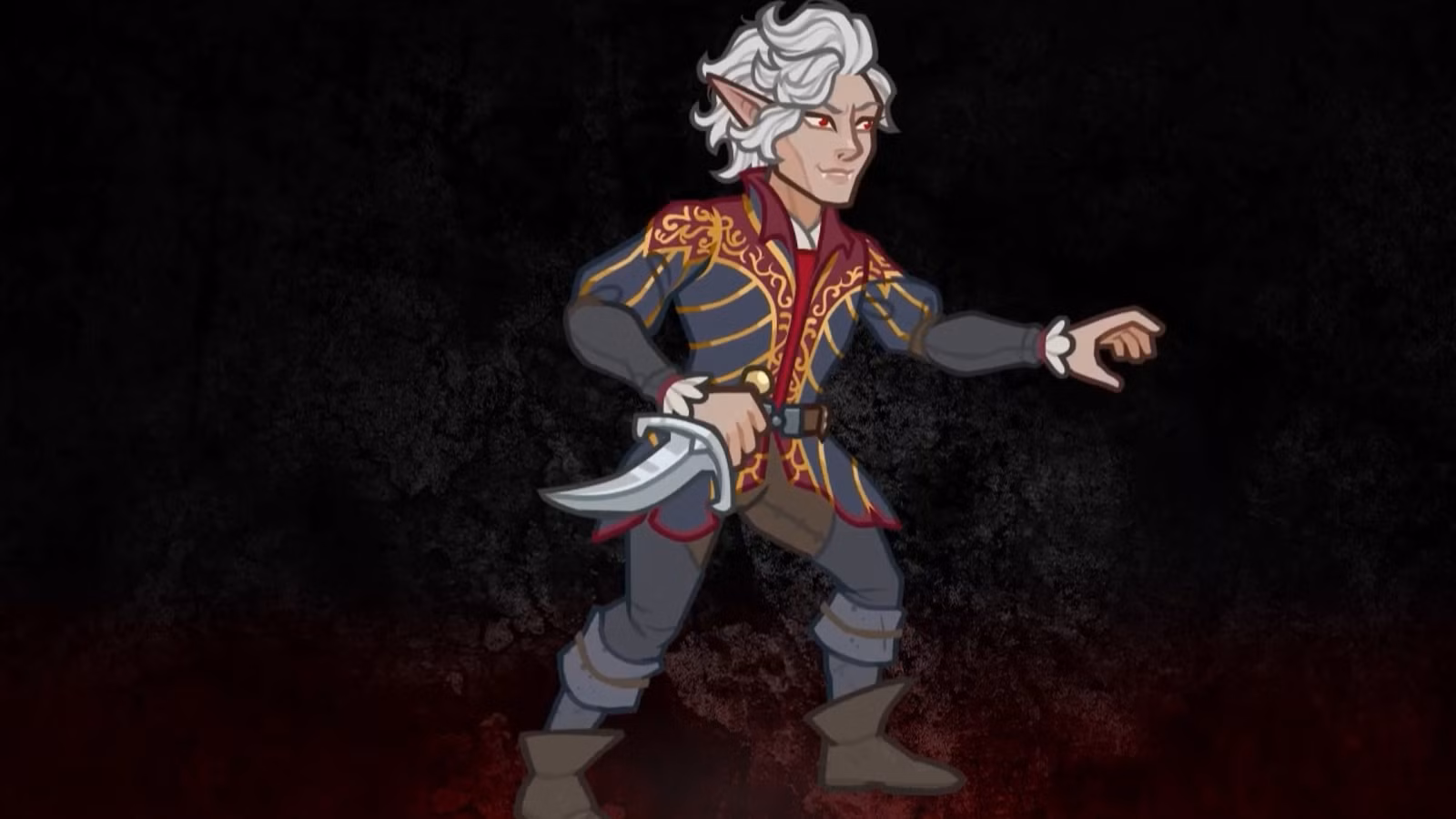 Astarion de Baldur's Gate 3 em Idle Champions of the Forgotten Realms.