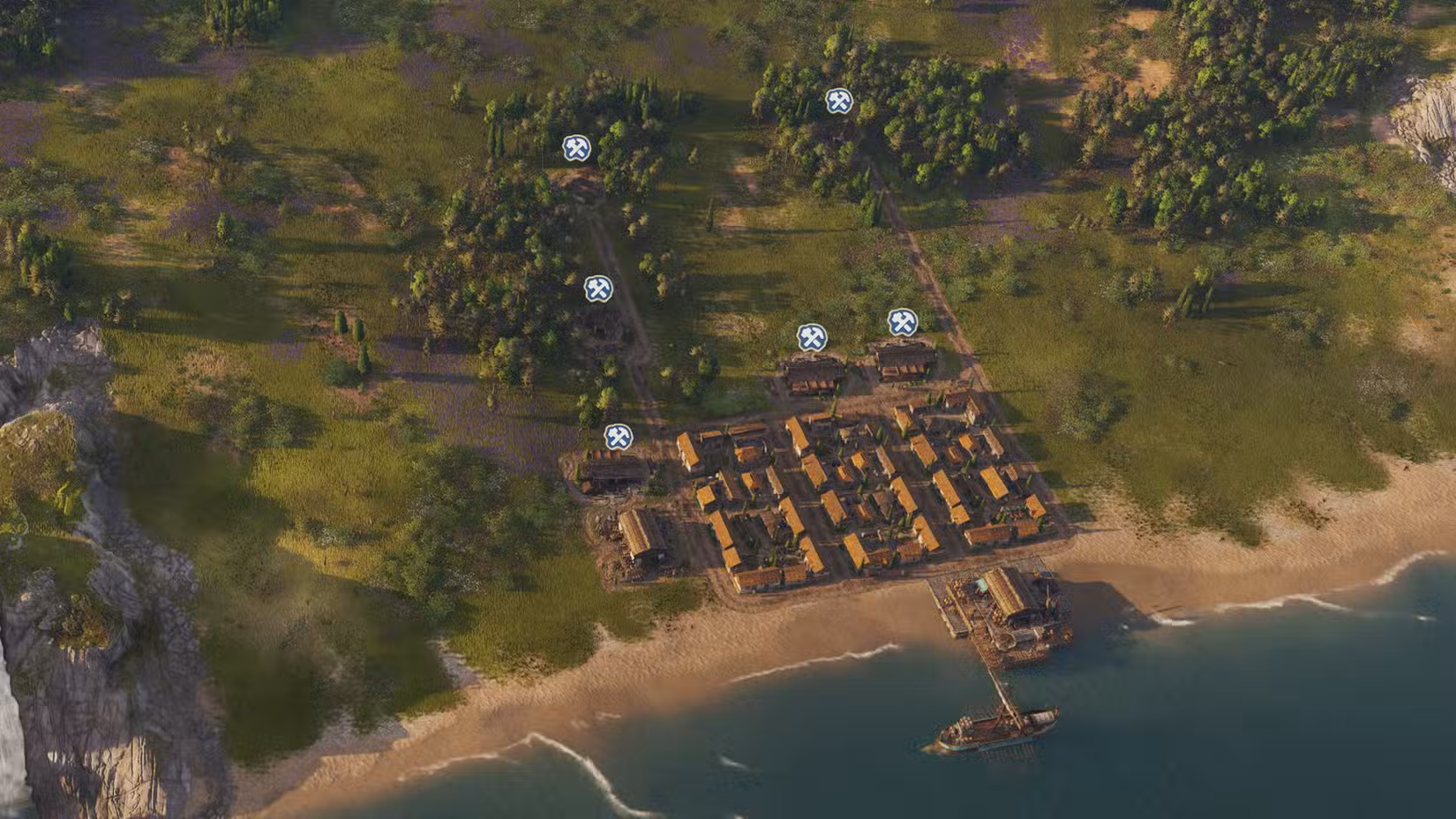 Escassez de mão de obra em Anno 117: Pax Romana.