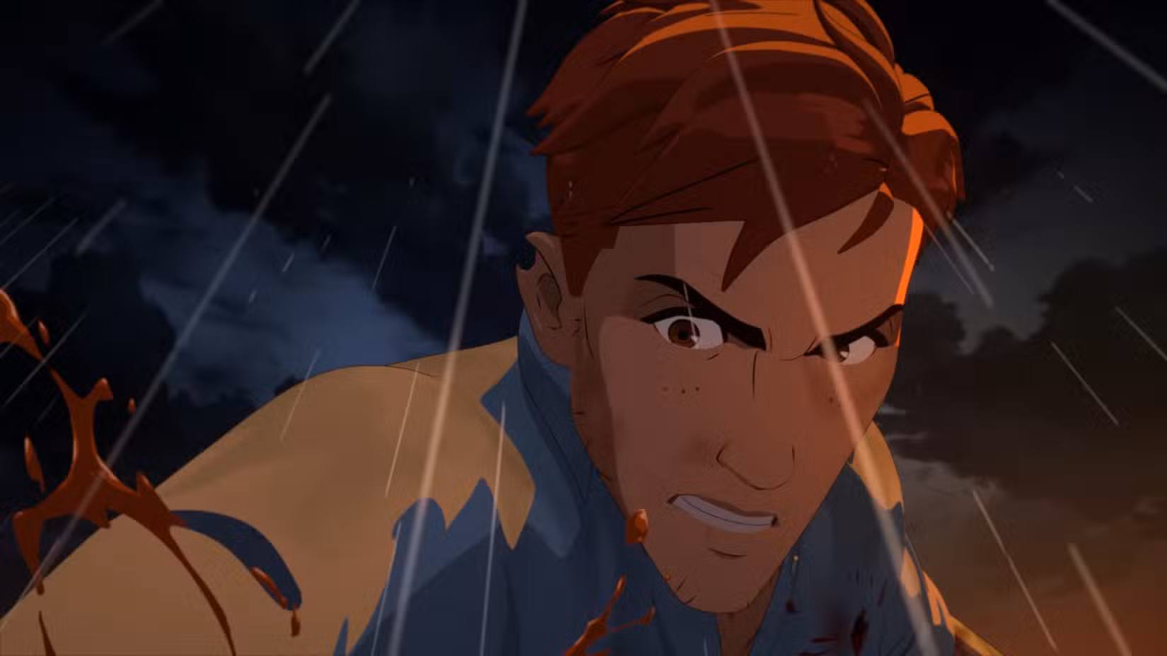 Robert atacando o Sudário no episódio 8 do Dispatch