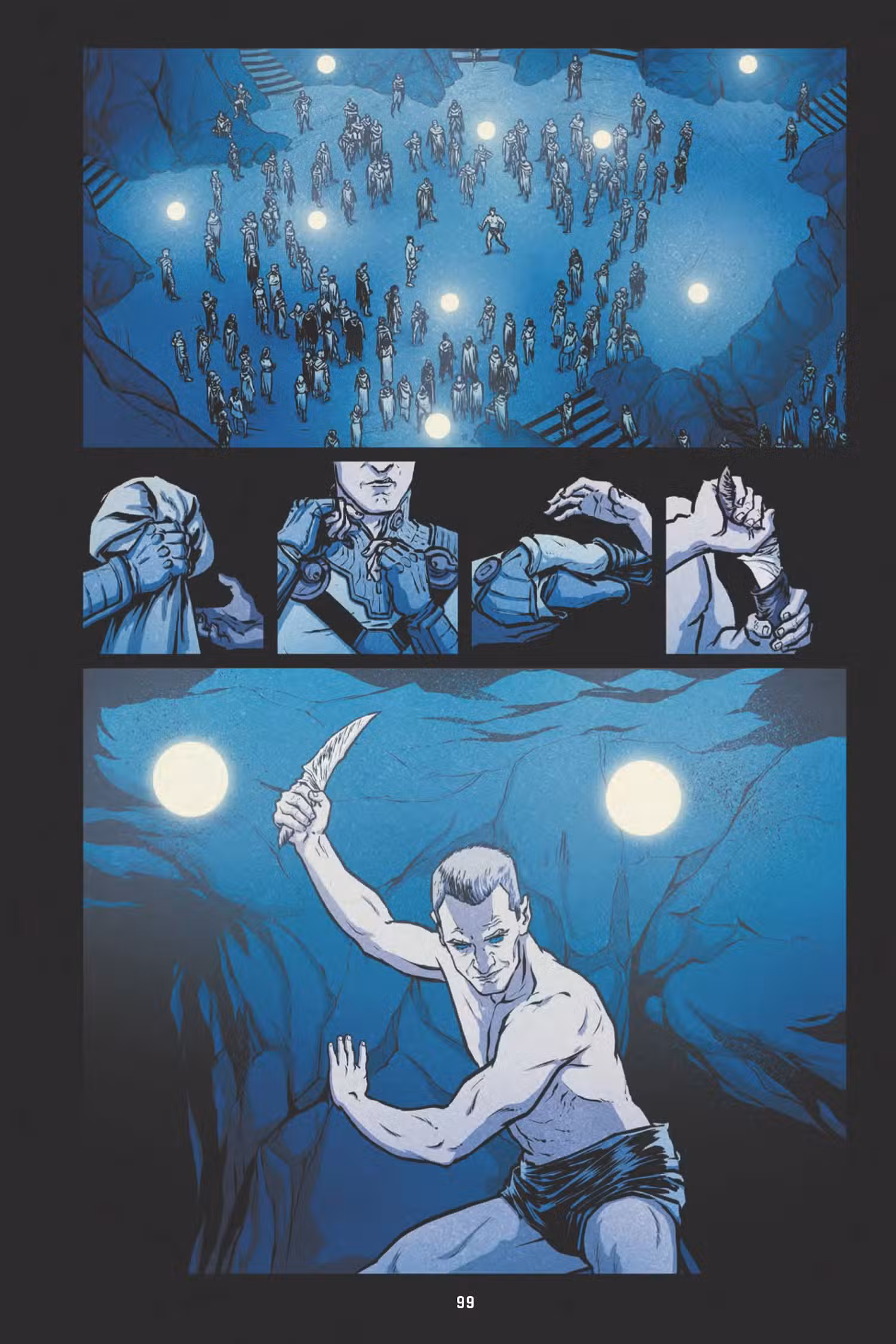 Jamis fica de cueca para duelar com Paul em Dune: The Graphic Novel