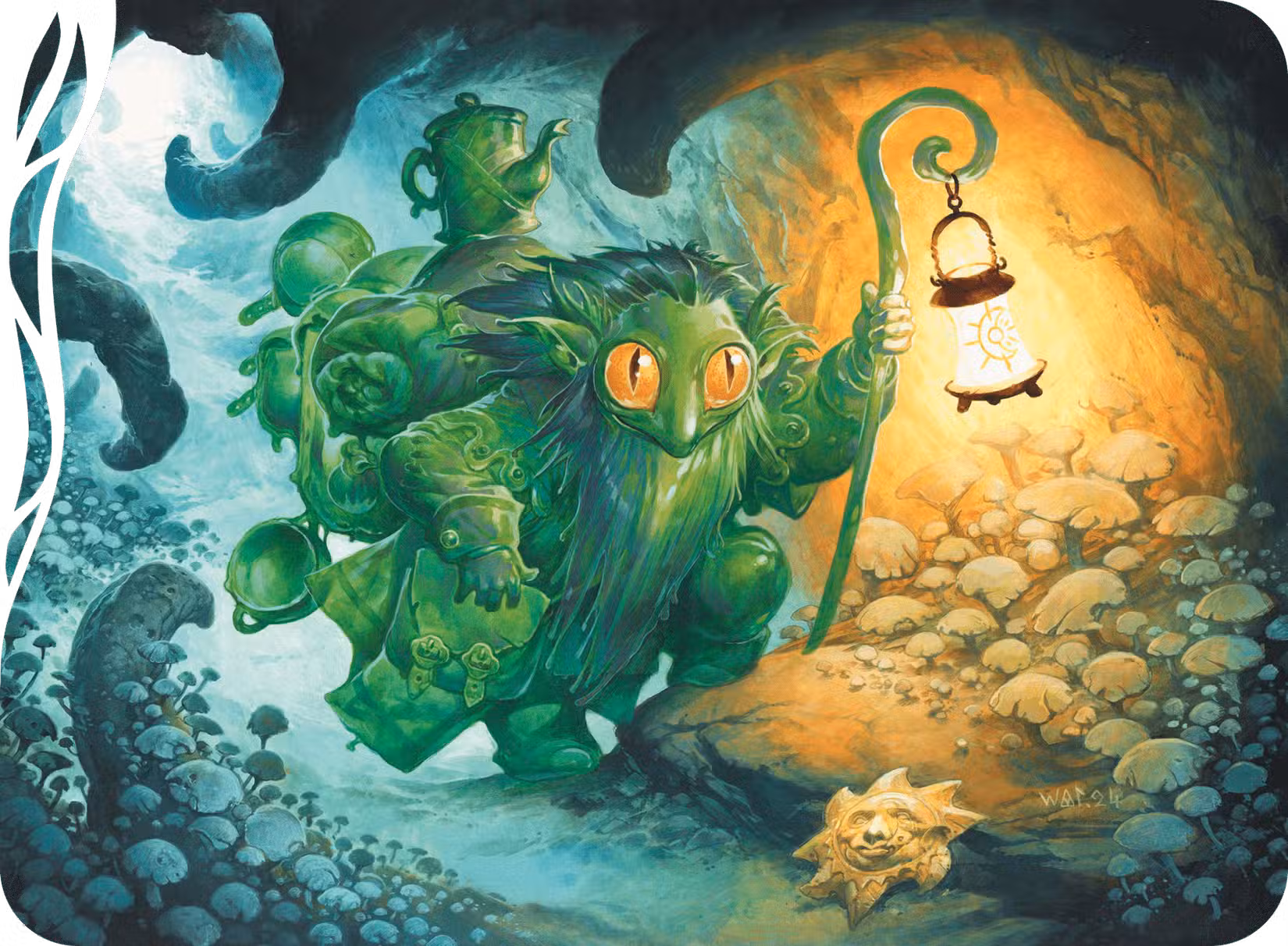 Um Changeling verde do reino Magic: The Gathering de Lorwyn