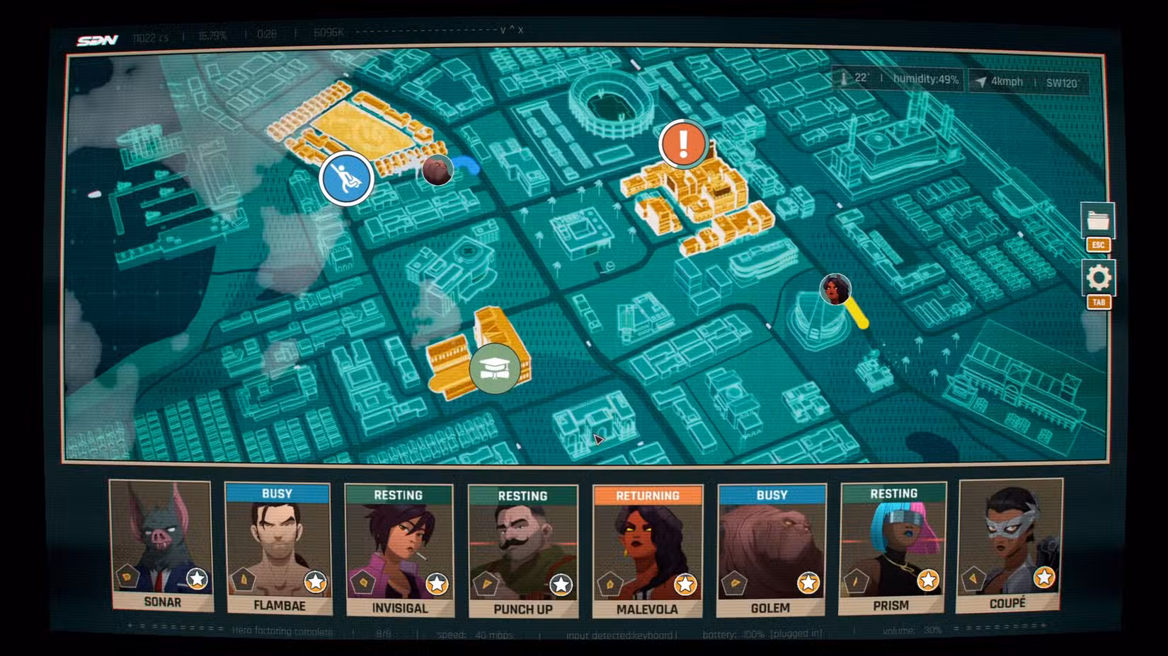 Dispatch oferece algo novo para videogames de super-heróis – trabalho de mesa envolvente