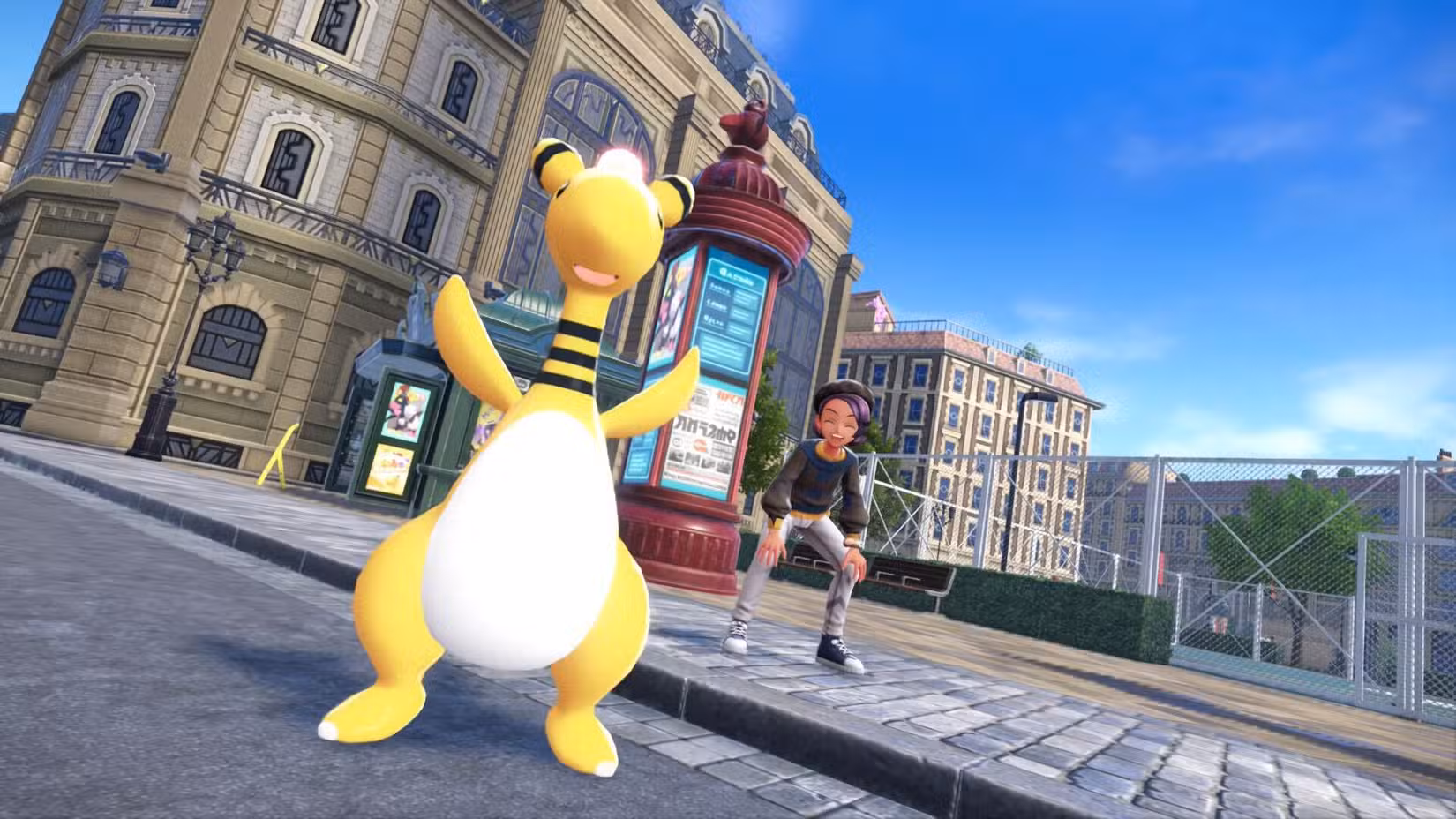 Um Ampharos posa para a câmera em Pokémon Legends: ZA.