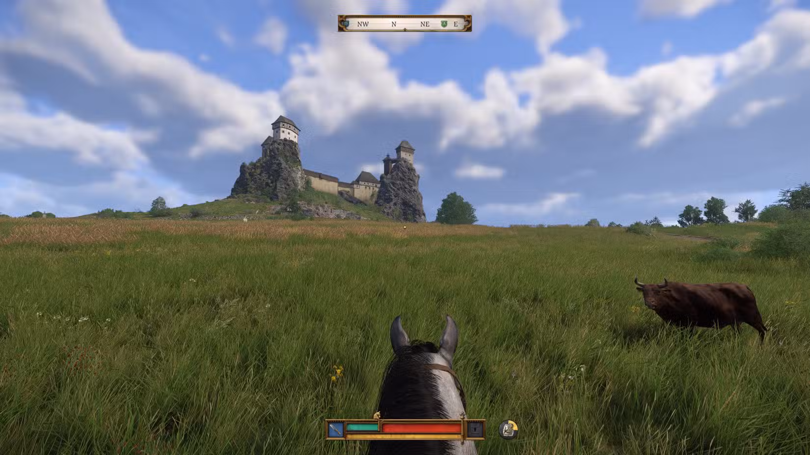 Um castelo em Kingdom Come: Deliverance 2.