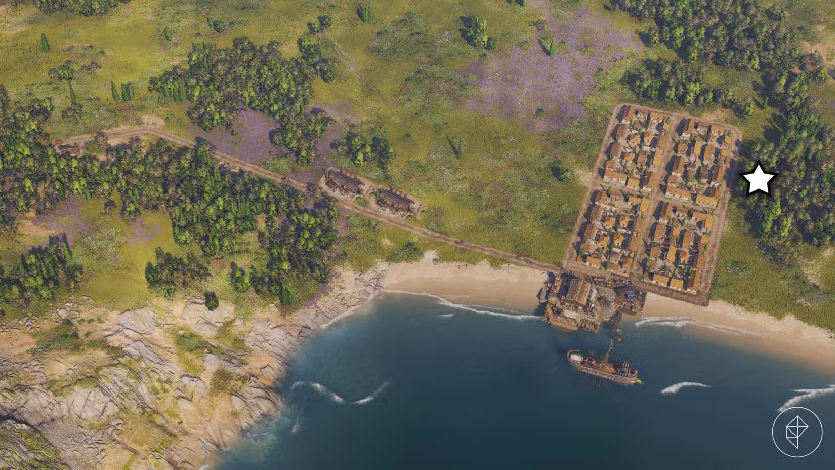 Uma nova cidade em Anno 117: Pax Romana.
