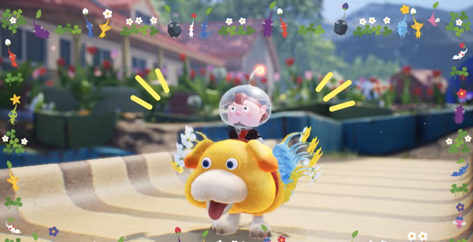 Usando o modo foto na atualização de novembro de 2025 do Pikmin 4.