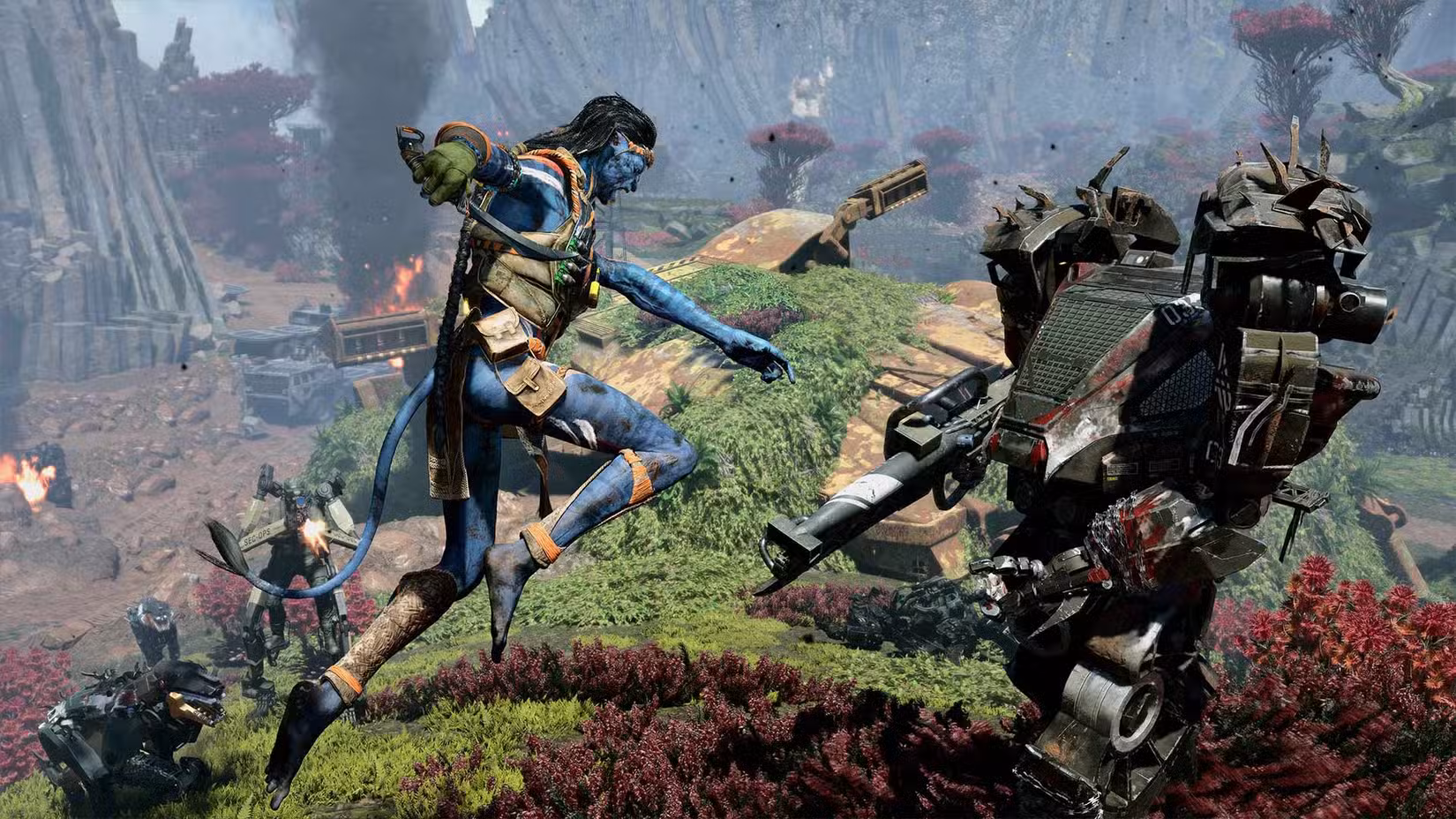 So'lek atacando um robô em Frontiers of Pandora