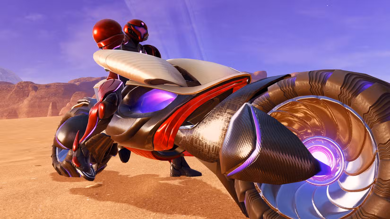 Samus anda de moto em Metroid Prime 4: Beyond.