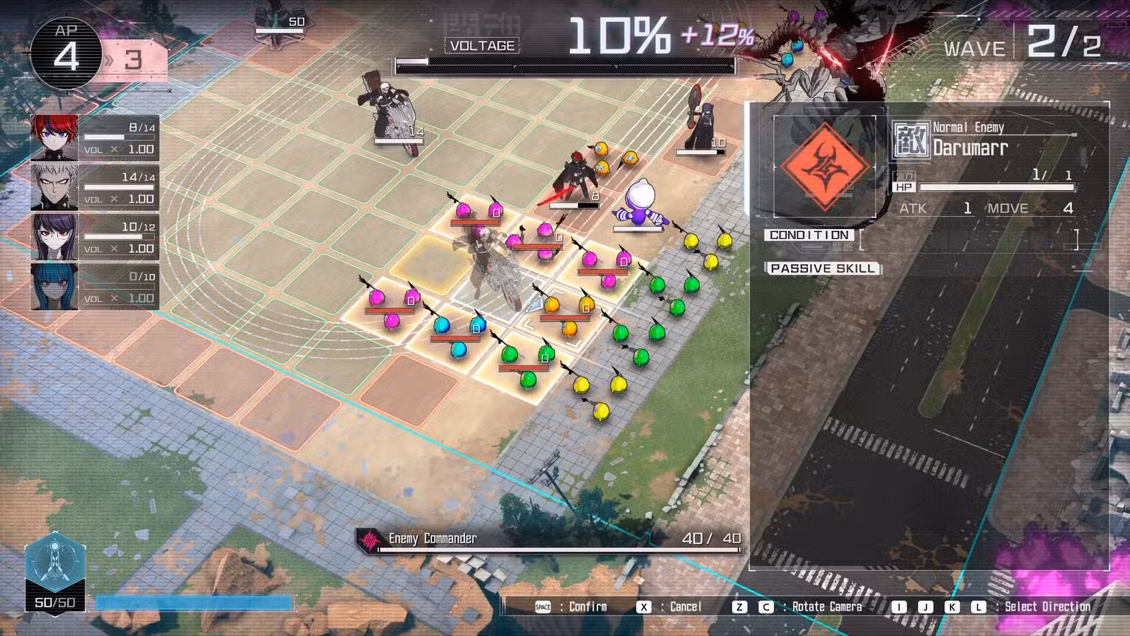 Uma cena de batalha na Last Defense Academy