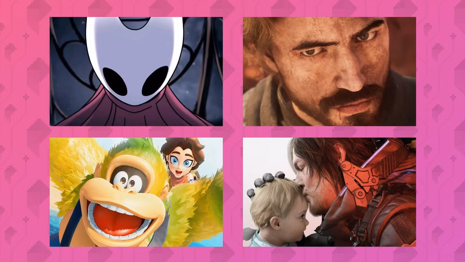 Arte principal de Clair Obscur, DK Bananza, Silksong e Death Stranding 2 para previsões do GOTY 2025