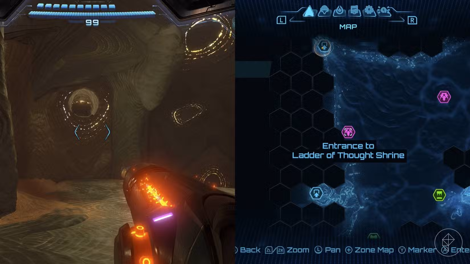 O tanque de energia Ladder of Thought em Metroid Prime 4