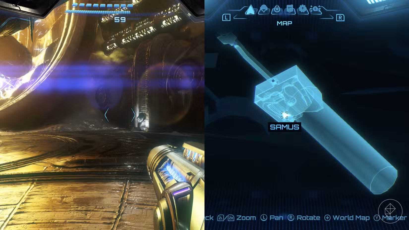 O tanque de energia do gerador de energia em Metroid Prime 4