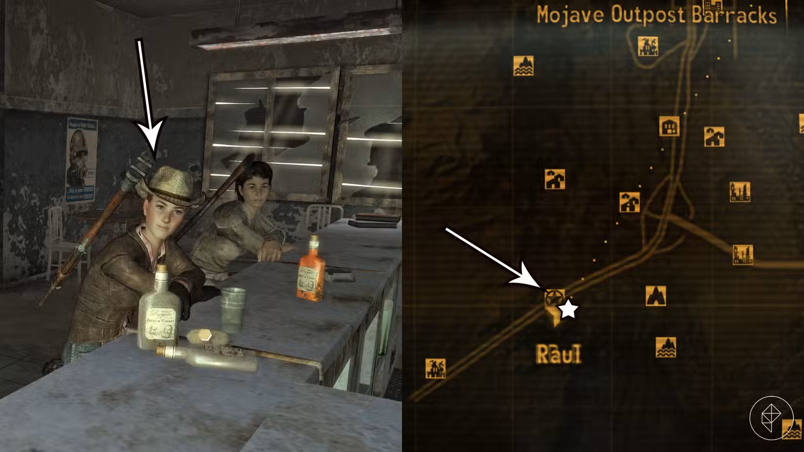 Localização de Cass em Fallout: New Vegas.