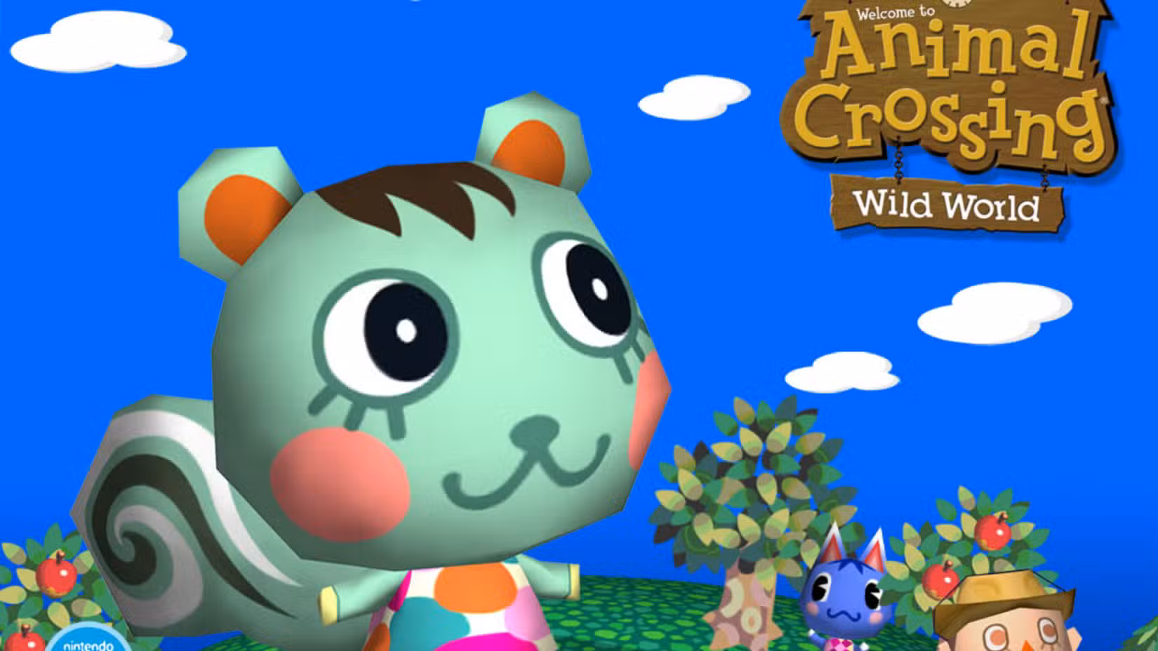 Um close de um aldeão esquilo verde claro chamado Mint.