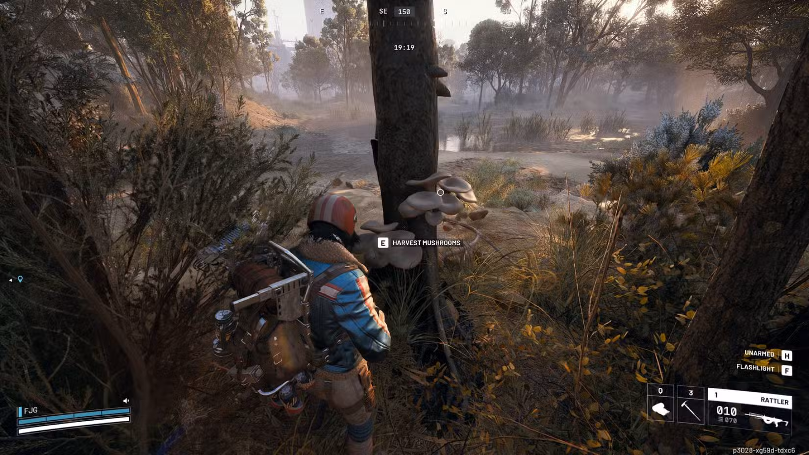 Cogumelos ao lado de uma árvore em Arc Raiders.