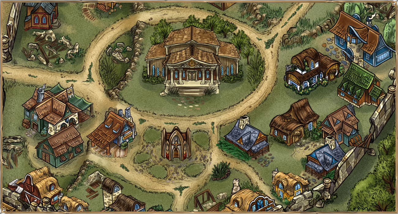 Um mapa de essembra nos Vales dos livros de D&D RealmsBound