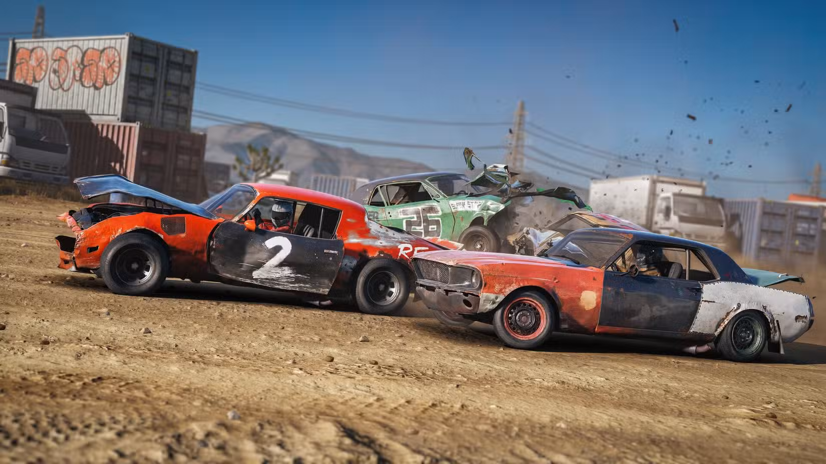 Carros de corrida Banger se chocam em Wreckfest 2