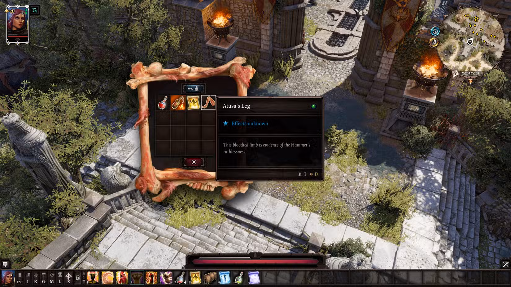 Uma captura de tela de Divinity: Original Sin 2 mostrando um jogador removendo itens de um cadáver