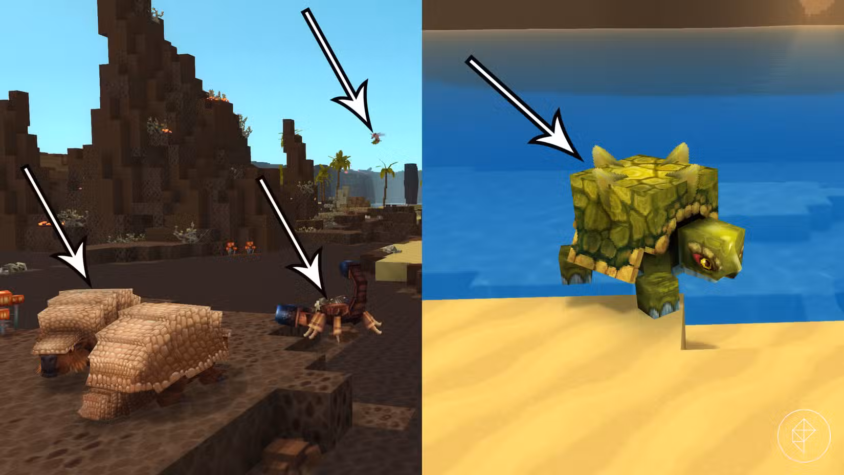 Animais que deixam cair quitina resistente em Hytale.