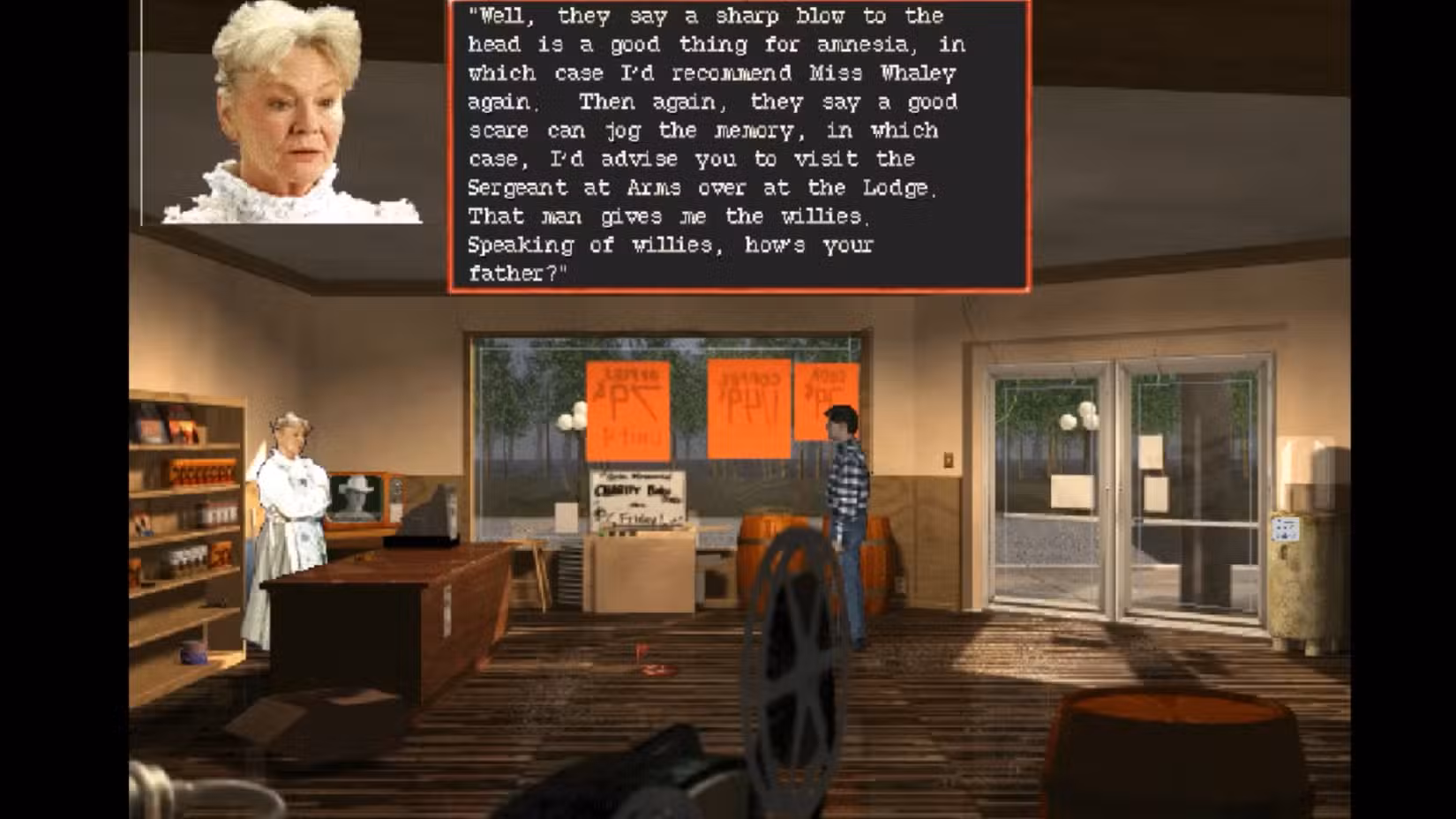 O lojista de Harvester oferece a Steve uma revista adulta.