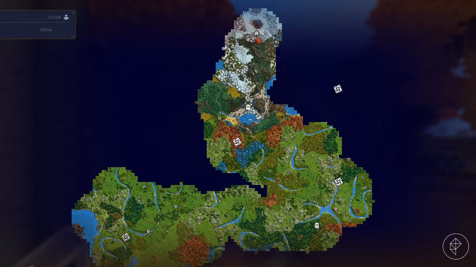 Um mapa Hytale modificado.