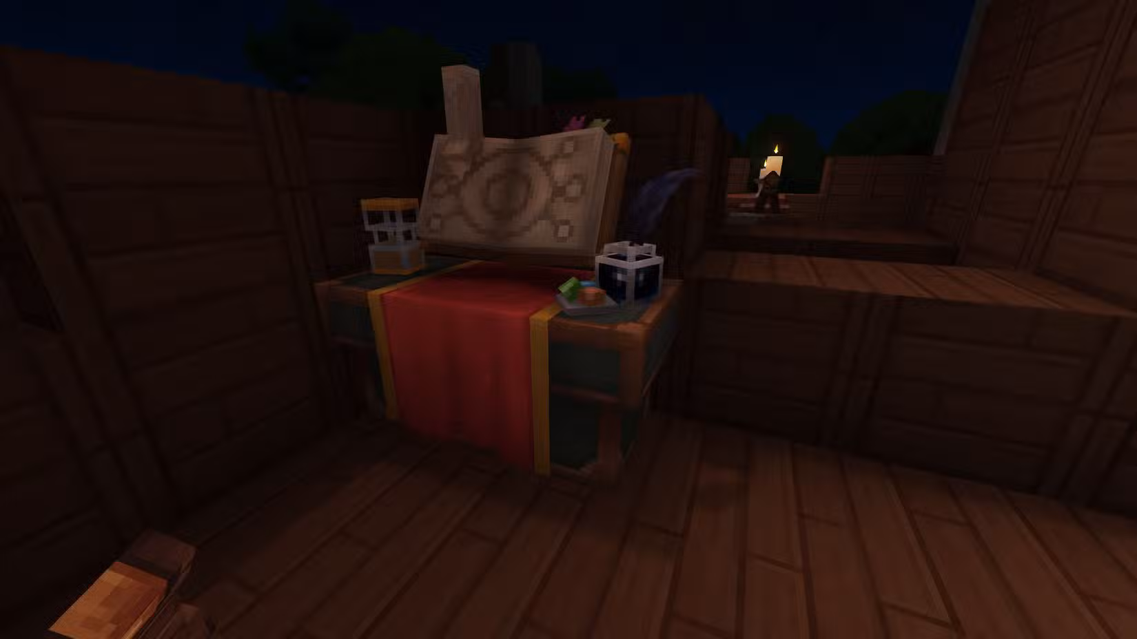 Uma captura de tela do Hytale mostrando a Bancada do Arcanista