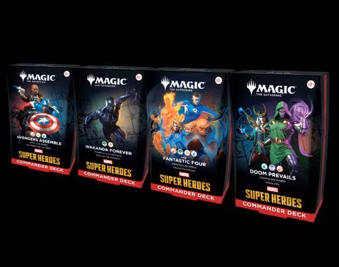 decks de comandante mtg de super-heróis da marvel