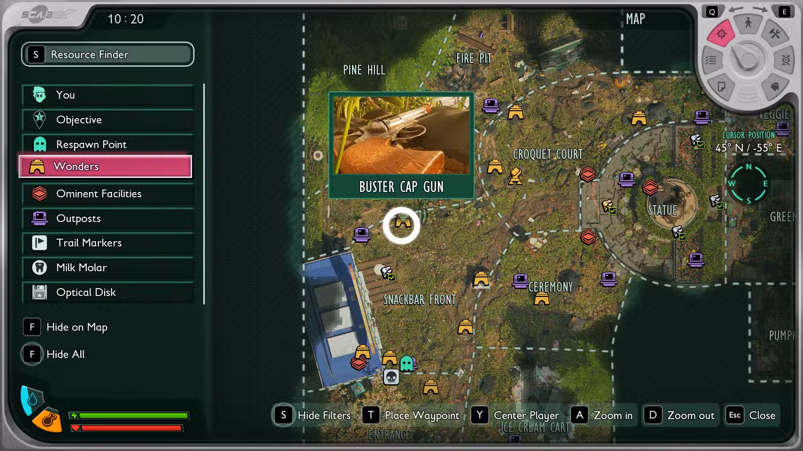 O POI da Buster-Cap Gun em Grounded 2