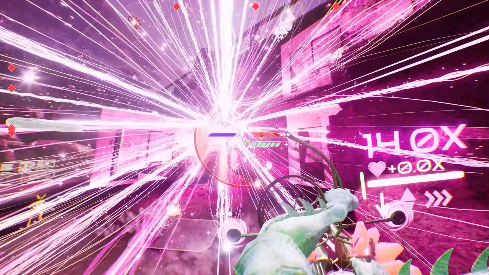 Imber dispara uma metralhadora em Don't Stop, Girlypop!