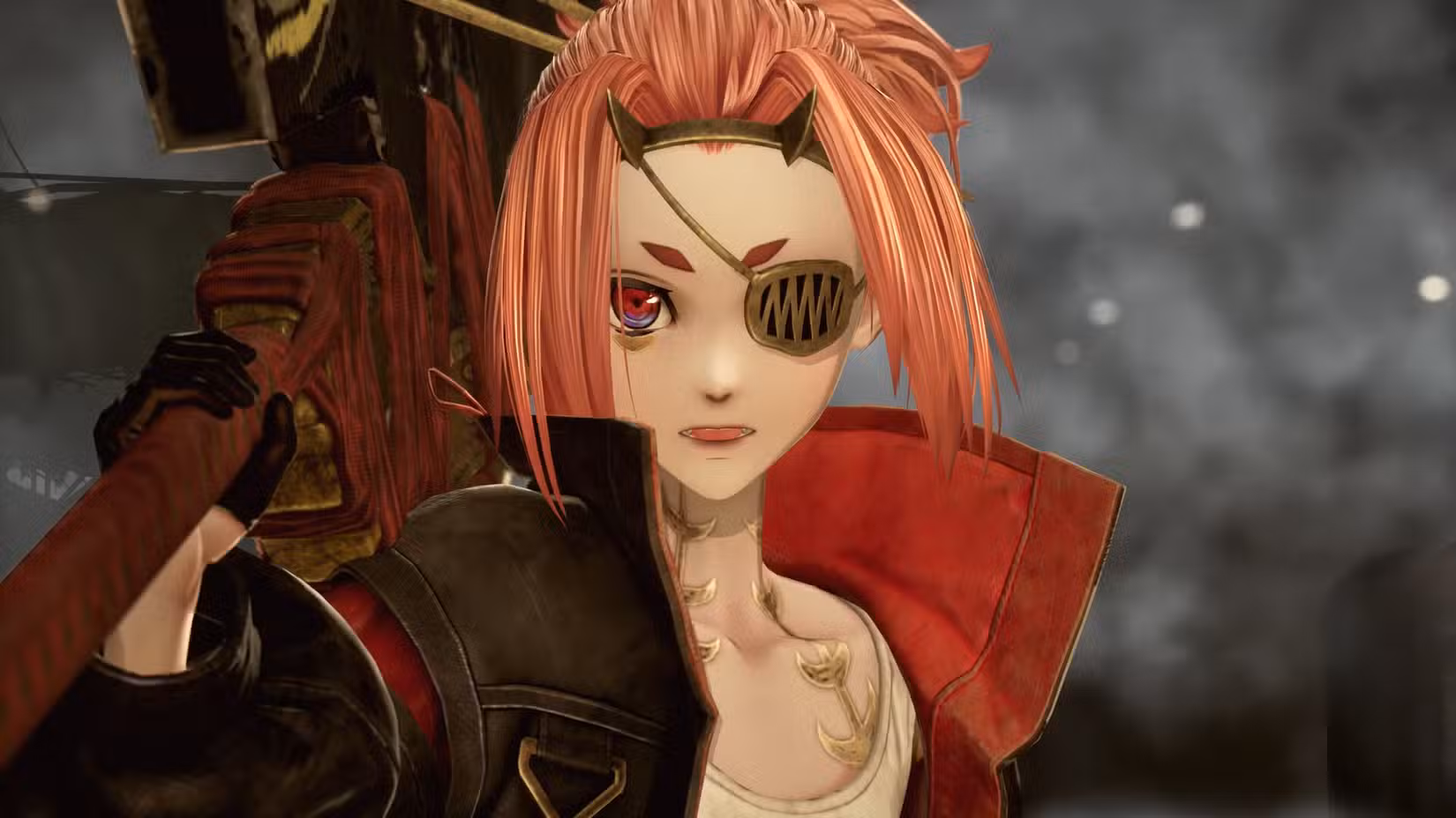 Um personagem com tapa-olho aparece em Code Vein 2.