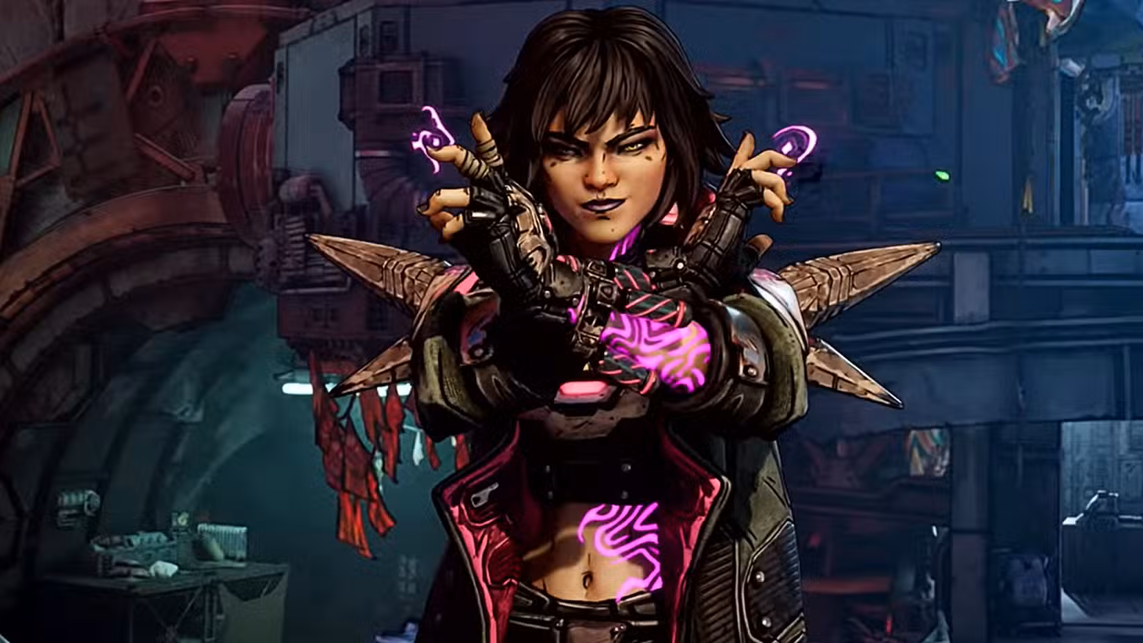 Vex se preparando para usar Eldritch Blast em Borderlands 4