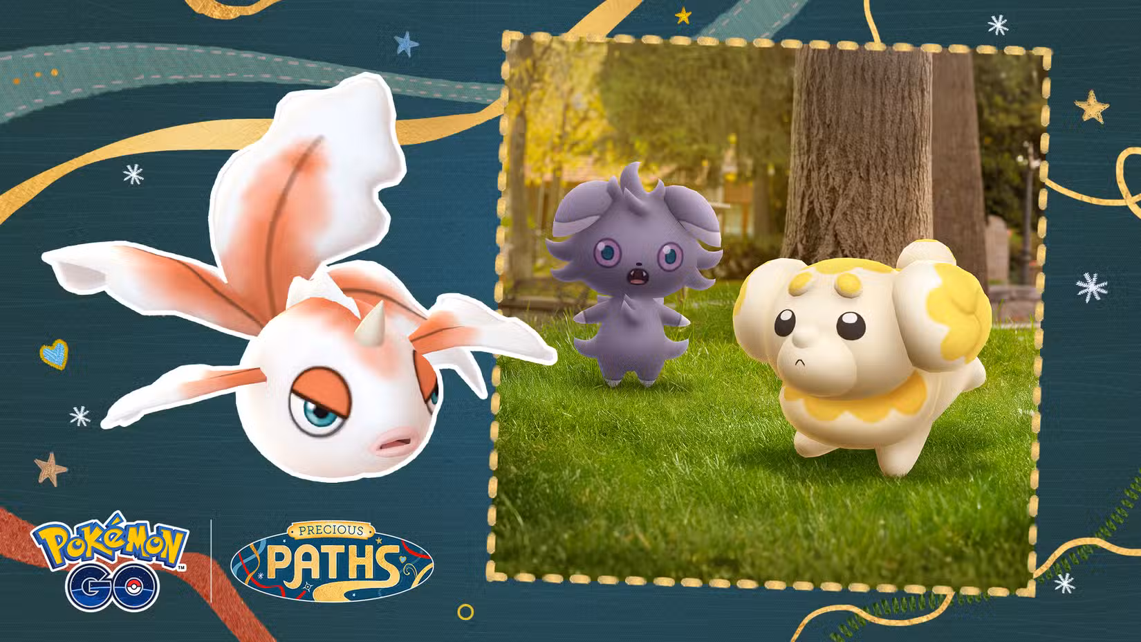 Goldeen, Espurr e Fidough em Pokémon Go