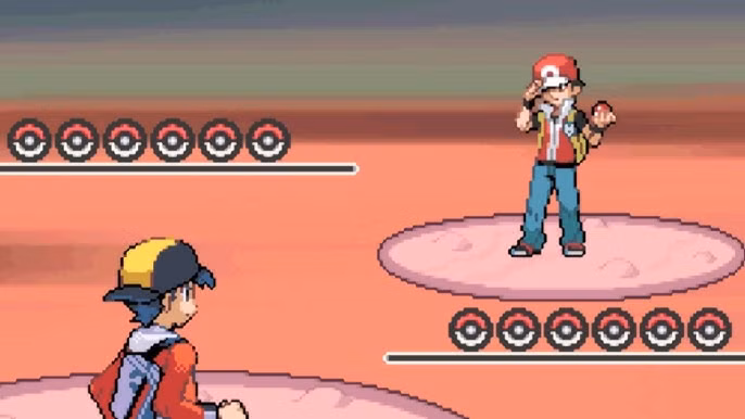 Tela de batalha Heart Gold SOul Silver Red