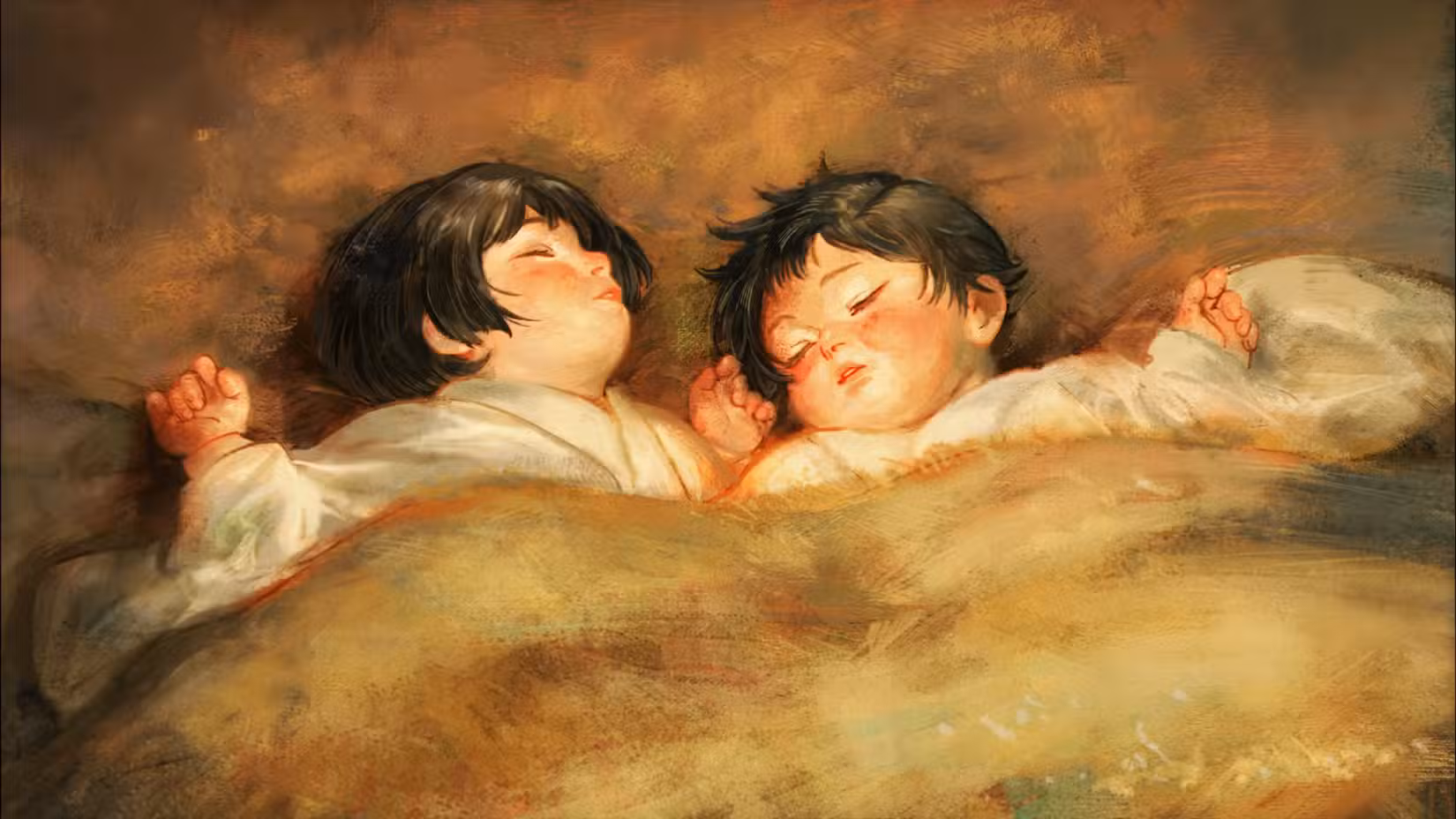 Mai e Maki Zenin durante a infância na abertura da 3ª temporada de Jujutsu Kaisen