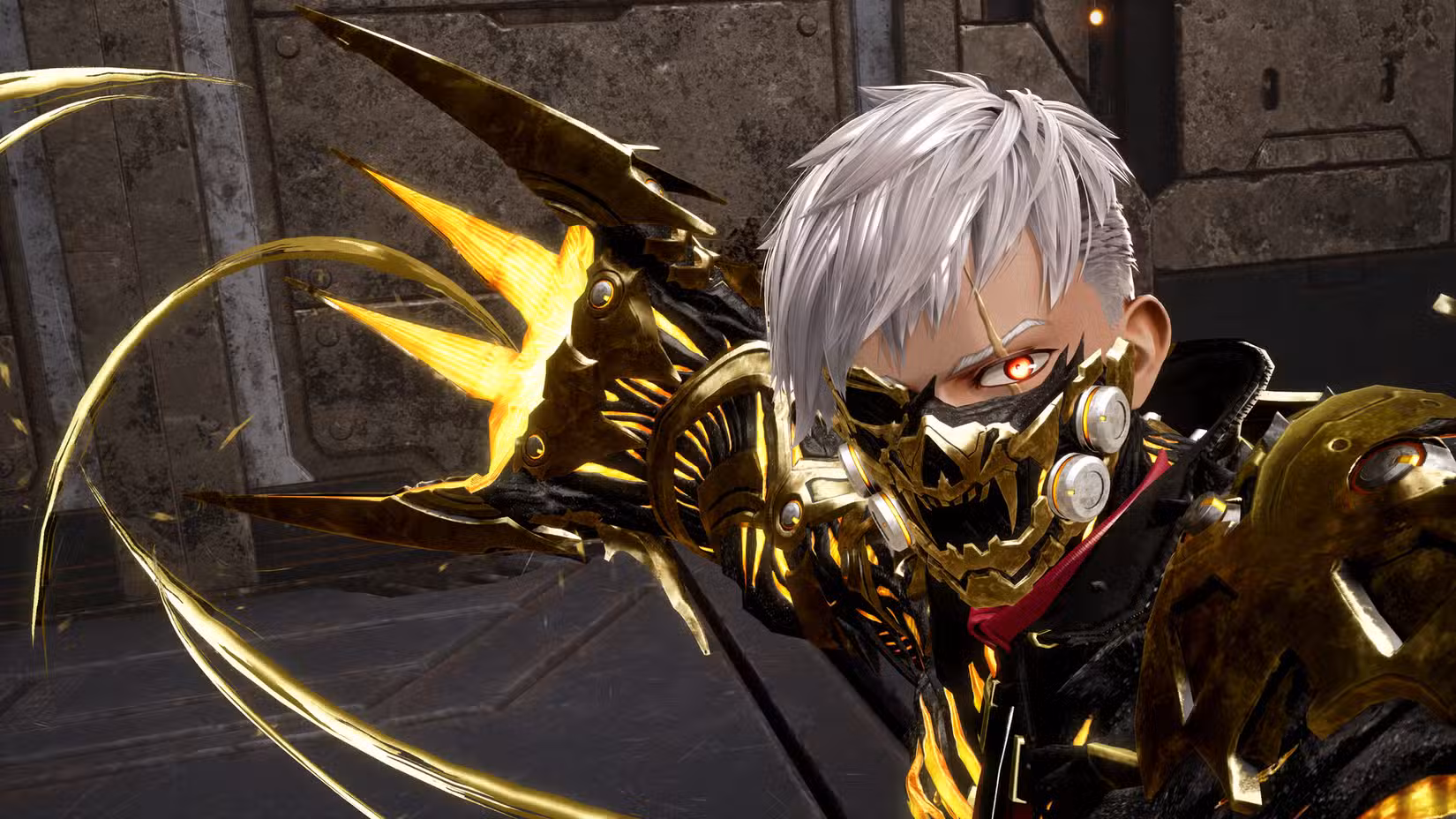 O personagem principal de Code Vein 2 realiza um ataque na prisão.