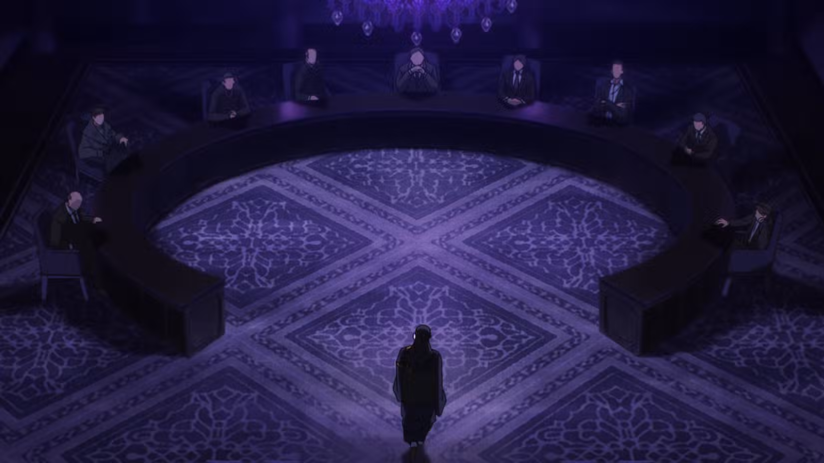 Kenjaku se aproxima de um conselho de homens poderosos em Jujutsu Kaisen